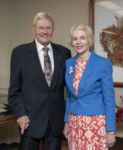 Judge Richard Mills is pictured with his wife Rachel.