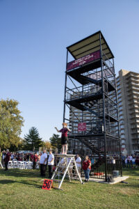 Mike Hanes Marching Salukis Band Tower