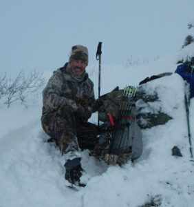 Chuck Trover hunting during the winter season.