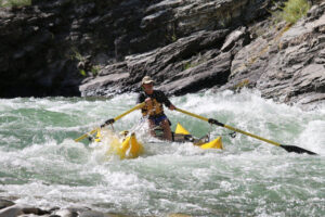 Chuck Trover white water rafting.