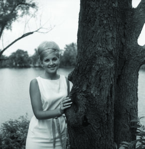 Black and white photo of Charlotte Thompson Suhler during her time at SIU.