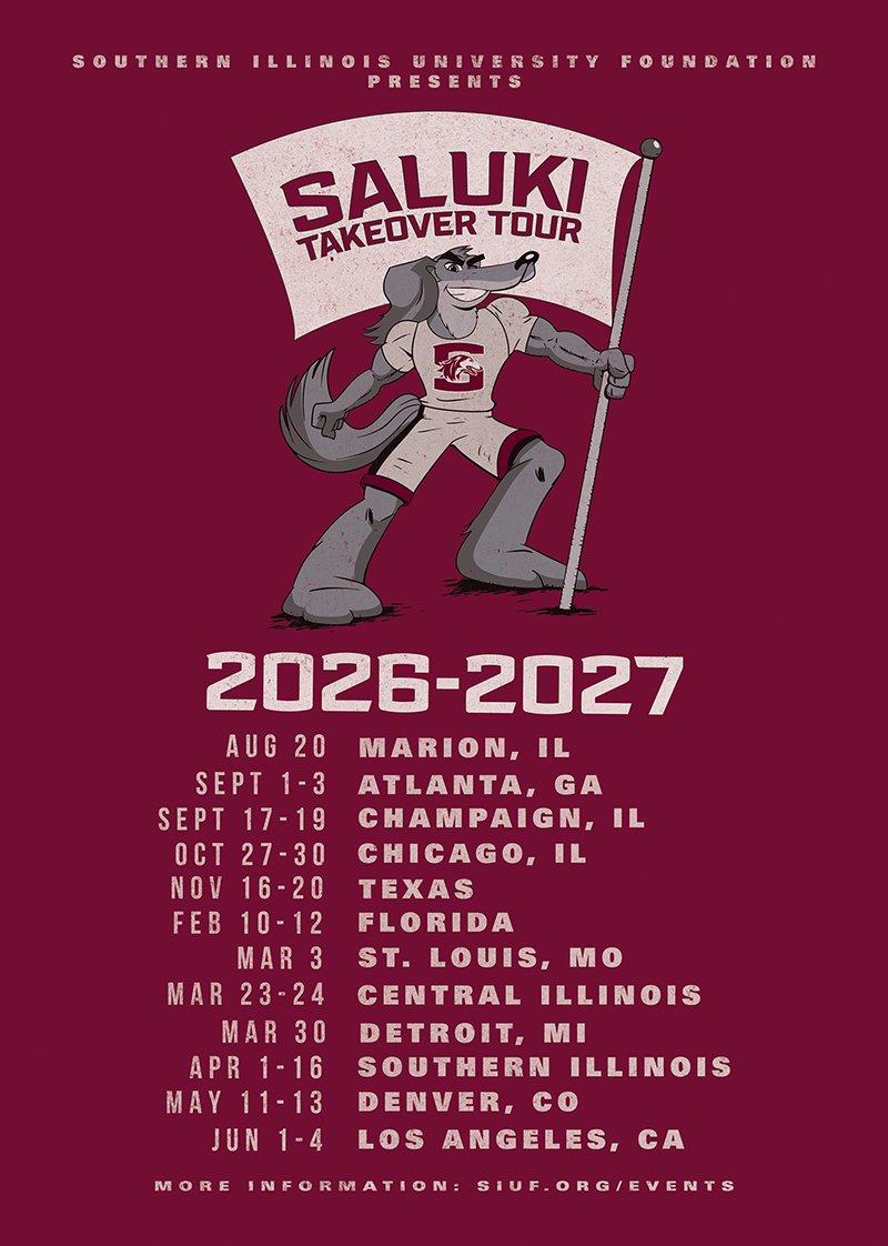 2026-27 Saluki Takeover Tour Poster