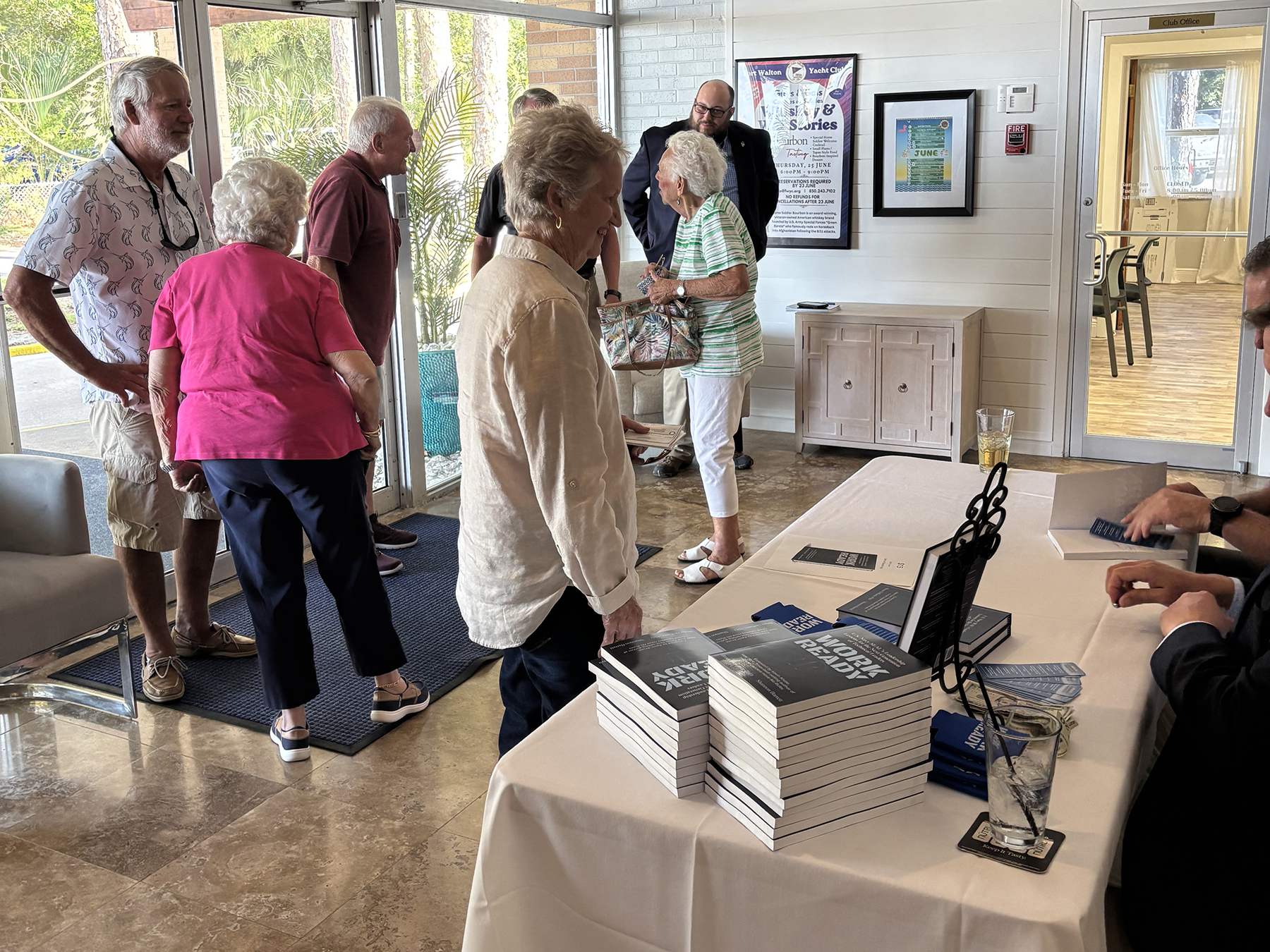 Work Ready book signing at the Fort Walton Beach Yacht Club in Florida.