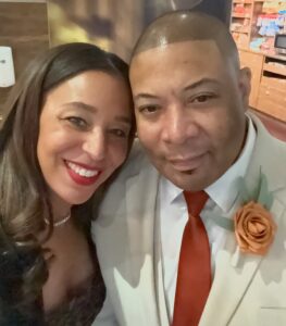 Shon and Alexis Yates smile for a photo.